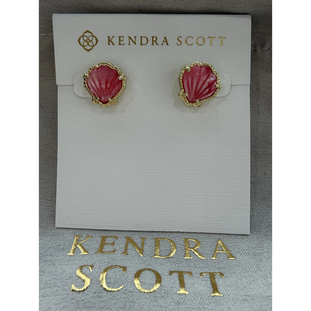 Kendra Scott pink shell earrings